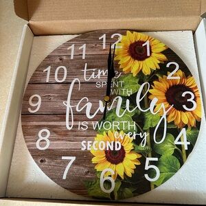Sunflower themed large house clock